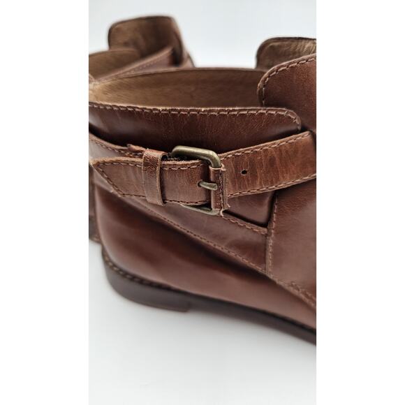 Madewell The Hollis English Saddle Brown Leather Ankle Boots F5108 Size 7 - Picture 12 of 13